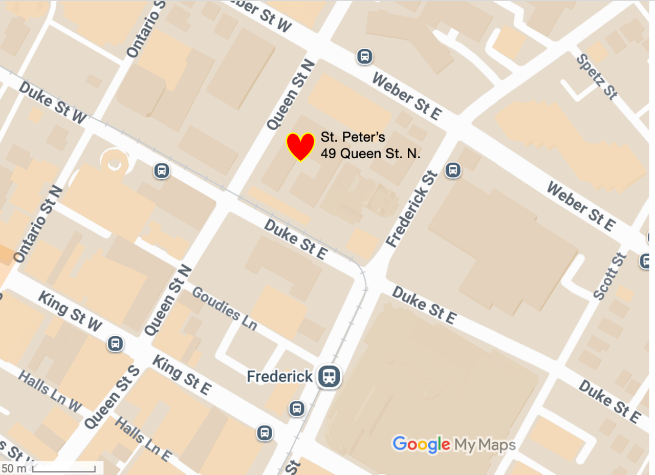 Downtown location and parking map